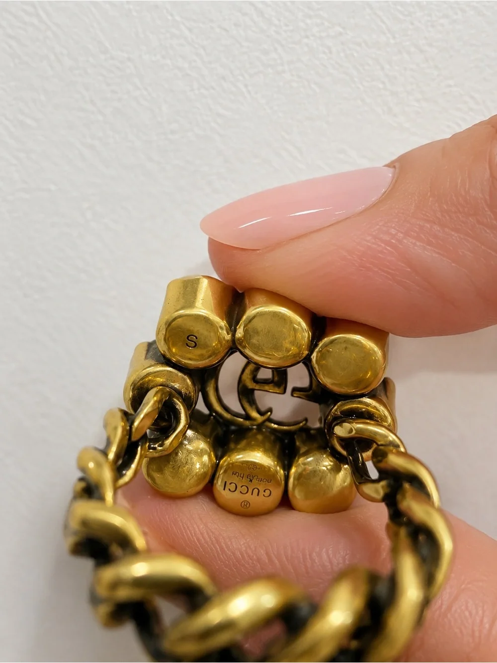 Gucci Gold-tone GG Crystal Cluster Ring
